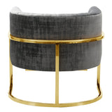 Magnolia Velvet Accent Chair with Gold Base by TOV Furniture at Eve Furniture
