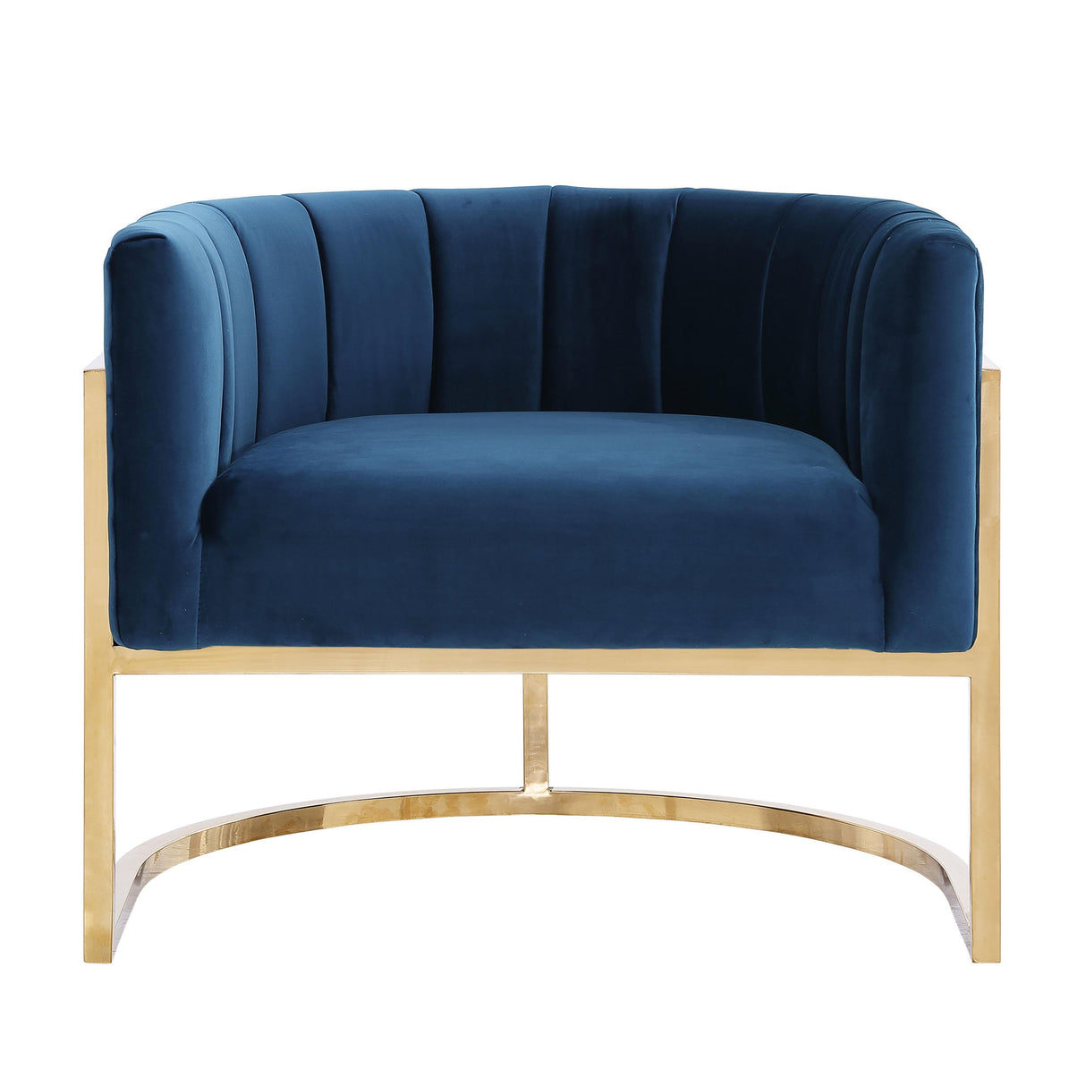 Magnolia Velvet Accent Chair with Gold Base by TOV Furniture at Eve Furniture