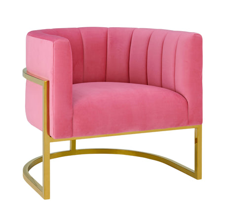 Magnolia Velvet Accent Chair with Gold Base by TOV Furniture at Eve Furniture