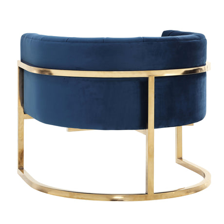 Magnolia Velvet Accent Chair with Gold Base by TOV Furniture at Eve Furniture