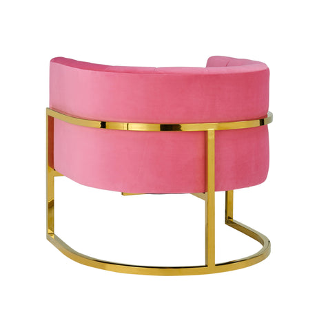 Magnolia Velvet Accent Chair with Gold Base by TOV Furniture at Eve Furniture
