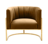 Magnolia Velvet Accent Chair with Gold Base by TOV Furniture at Eve Furniture