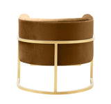Magnolia Velvet Accent Chair with Gold Base by TOV Furniture at Eve Furniture