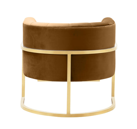 Magnolia Velvet Accent Chair with Gold Base by TOV Furniture at Eve Furniture