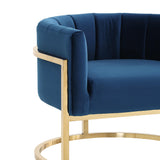 Magnolia Velvet Accent Chair with Gold Base by TOV Furniture at Eve Furniture