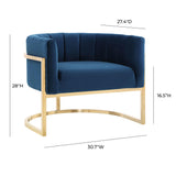 Magnolia Velvet Accent Chair with Gold Base by TOV Furniture at Eve Furniture
