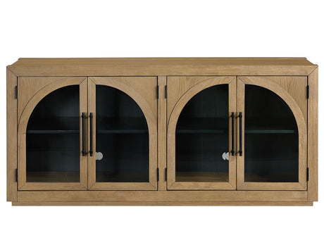 Magnolia Weathered Sand Cathedral Doored Server by Steve Silver at Eve Furniture