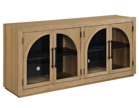 Magnolia Weathered Sand Cathedral Doored Server by Steve Silver at Eve Furniture