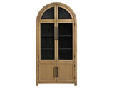 Magnolia Weathered Sand Curio with Black Interior by Steve Silver at Eve Furniture