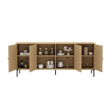 Magnolia70.9" Sideboard in Natural Oak by Manhattan Comfort at Eve Furniture
