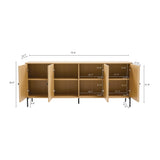 Magnolia70.9" Sideboard in Natural Oak by Manhattan Comfort at Eve Furniture