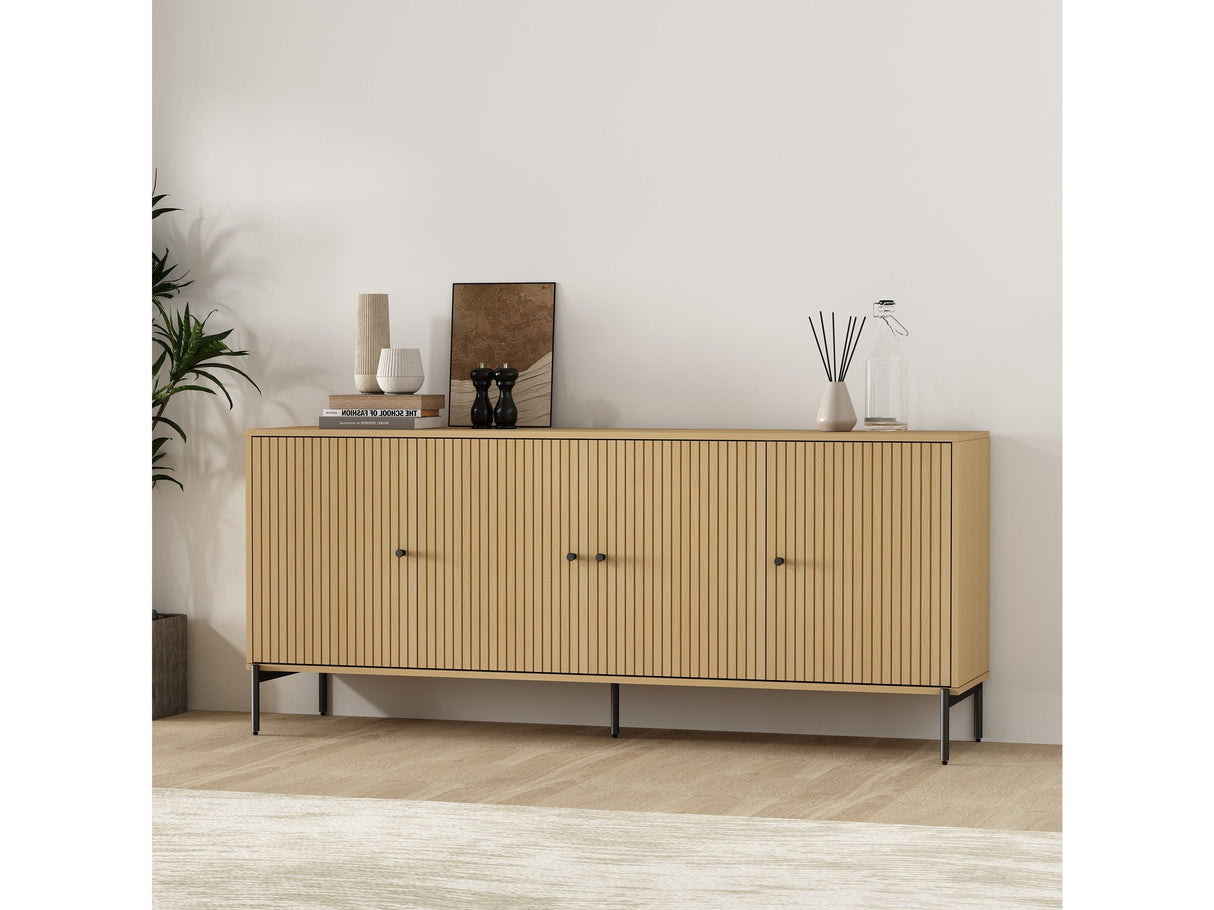 Magnolia70.9" Sideboard in Natural Oak by Manhattan Comfort at Eve Furniture