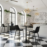 Magnus Black Barstool (Set of 2) by Zuomod at Eve Furniture