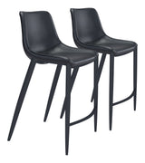 Magnus Black Barstool (Set of 2) by Zuomod at Eve Furniture