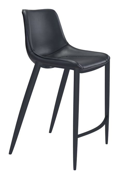 Magnus Black Barstool (Set of 2) by Zuomod at Eve Furniture