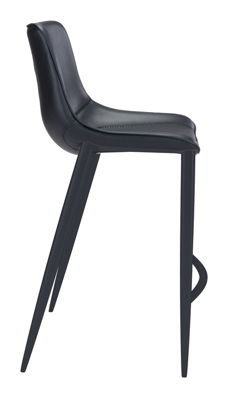 Magnus Black Barstool (Set of 2) by Zuomod at Eve Furniture