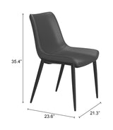 Magnus Black Dining Chair (Set of 2) by Zuomod at Eve Furniture