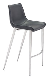 Magnus Black & Silver Barstool (Set of 2) by Zuomod at Eve Furniture