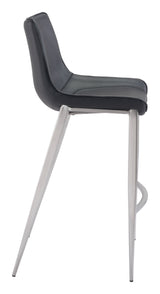 Magnus Black & Silver Barstool (Set of 2) by Zuomod at Eve Furniture