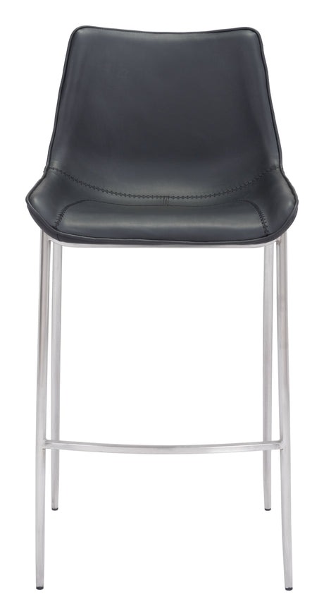 Magnus Black & Silver Barstool (Set of 2) by Zuomod at Eve Furniture