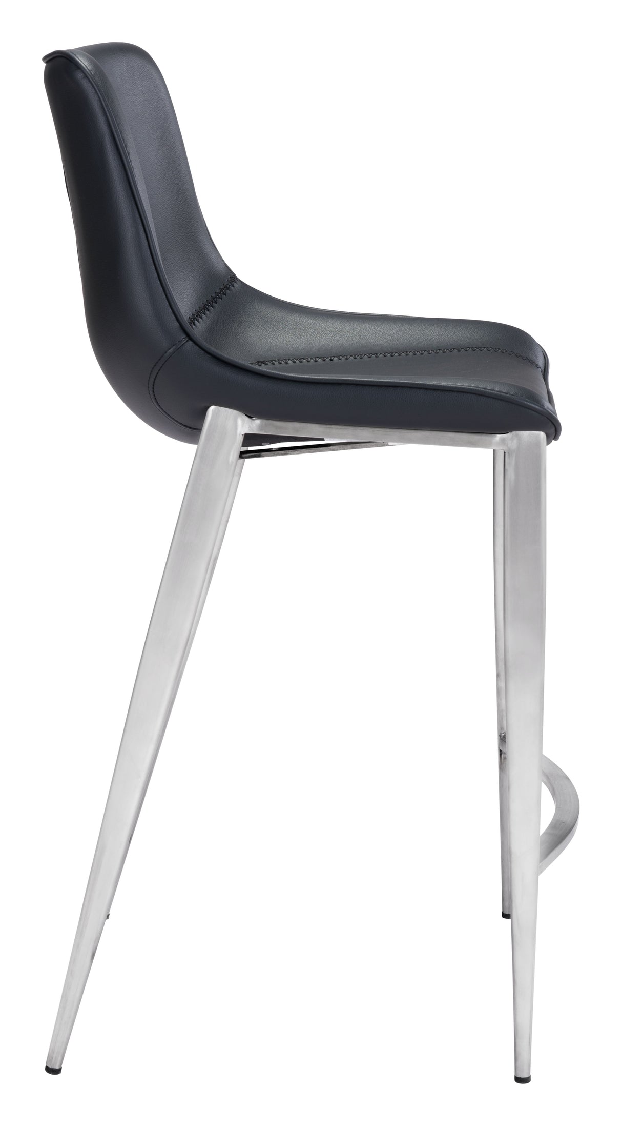 Magnus Black & Silver Counter Stool (Set of 2) by Zuomod at Eve Furniture