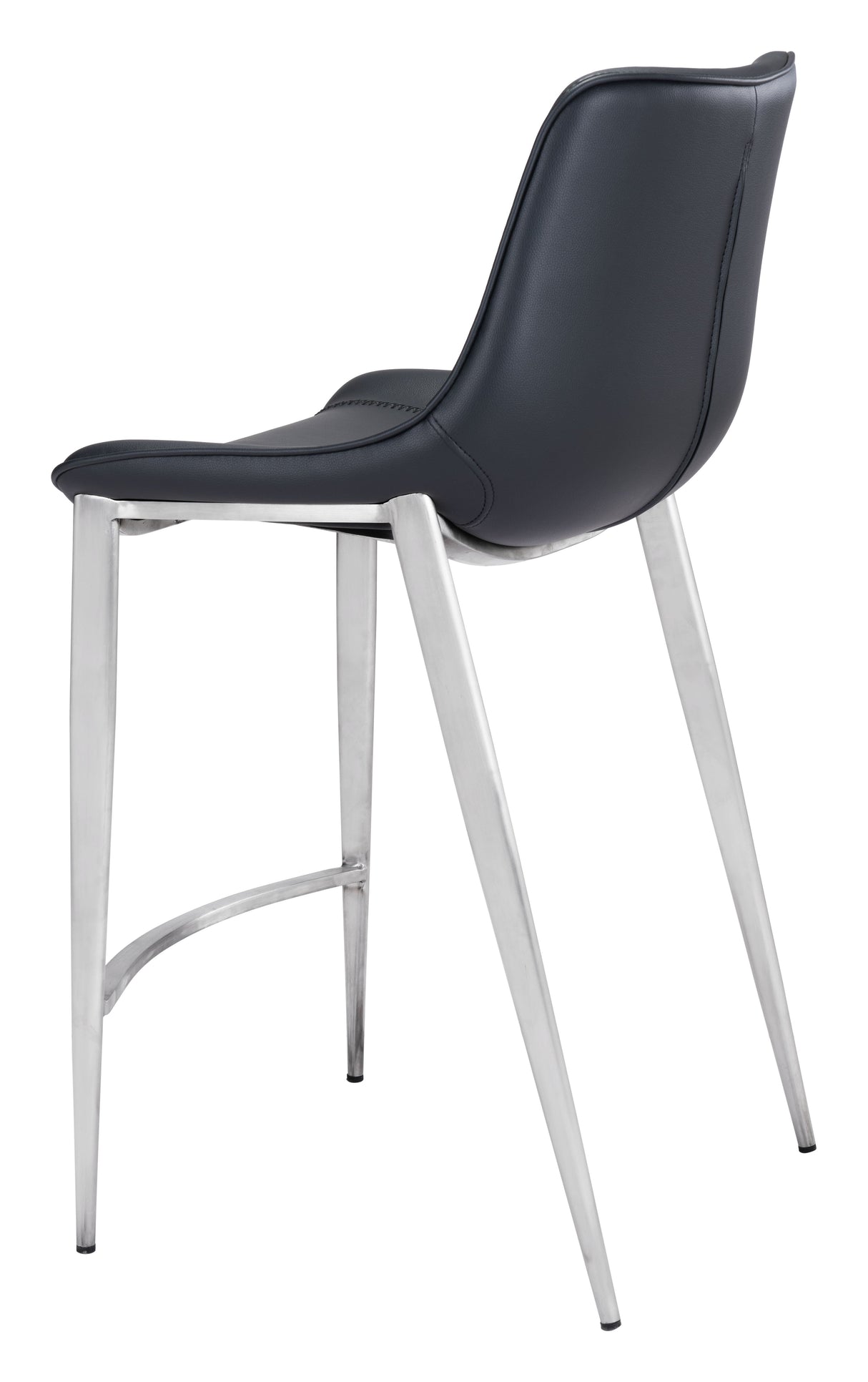 Magnus Black & Silver Counter Stool (Set of 2) by Zuomod at Eve Furniture