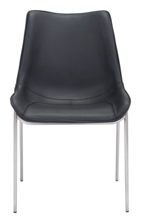 Magnus Black & Silver Dining Chair (Set of 2) by Zuomod at Eve Furniture