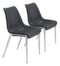 Magnus Black & Silver Dining Chair (Set of 2) by Zuomod at Eve Furniture