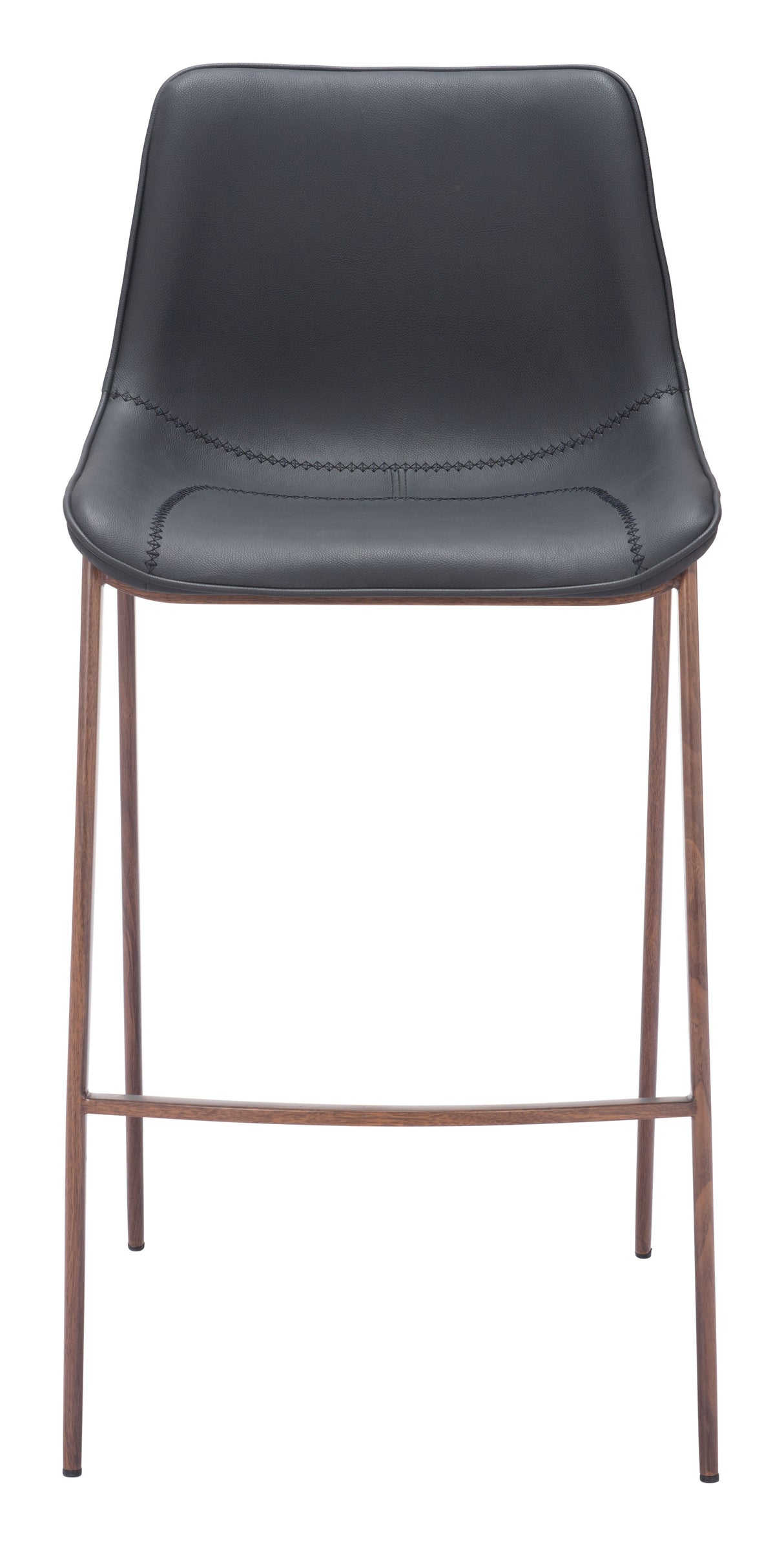 Magnus Black & Walnut Barstool (Set of 2) by Zuomod at Eve Furniture