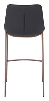 Magnus Black & Walnut Barstool (Set of 2) by Zuomod at Eve Furniture