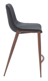 Magnus Black & Walnut Counter Stool (Set of 2) by Zuomod at Eve Furniture