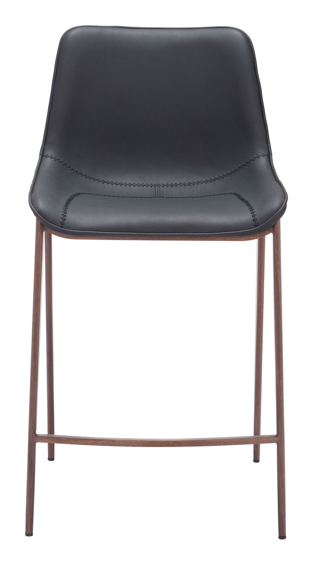 Magnus Black & Walnut Counter Stool (Set of 2) by Zuomod at Eve Furniture