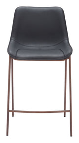 Magnus Black & Walnut Counter Stool (Set of 2) by Zuomod at Eve Furniture