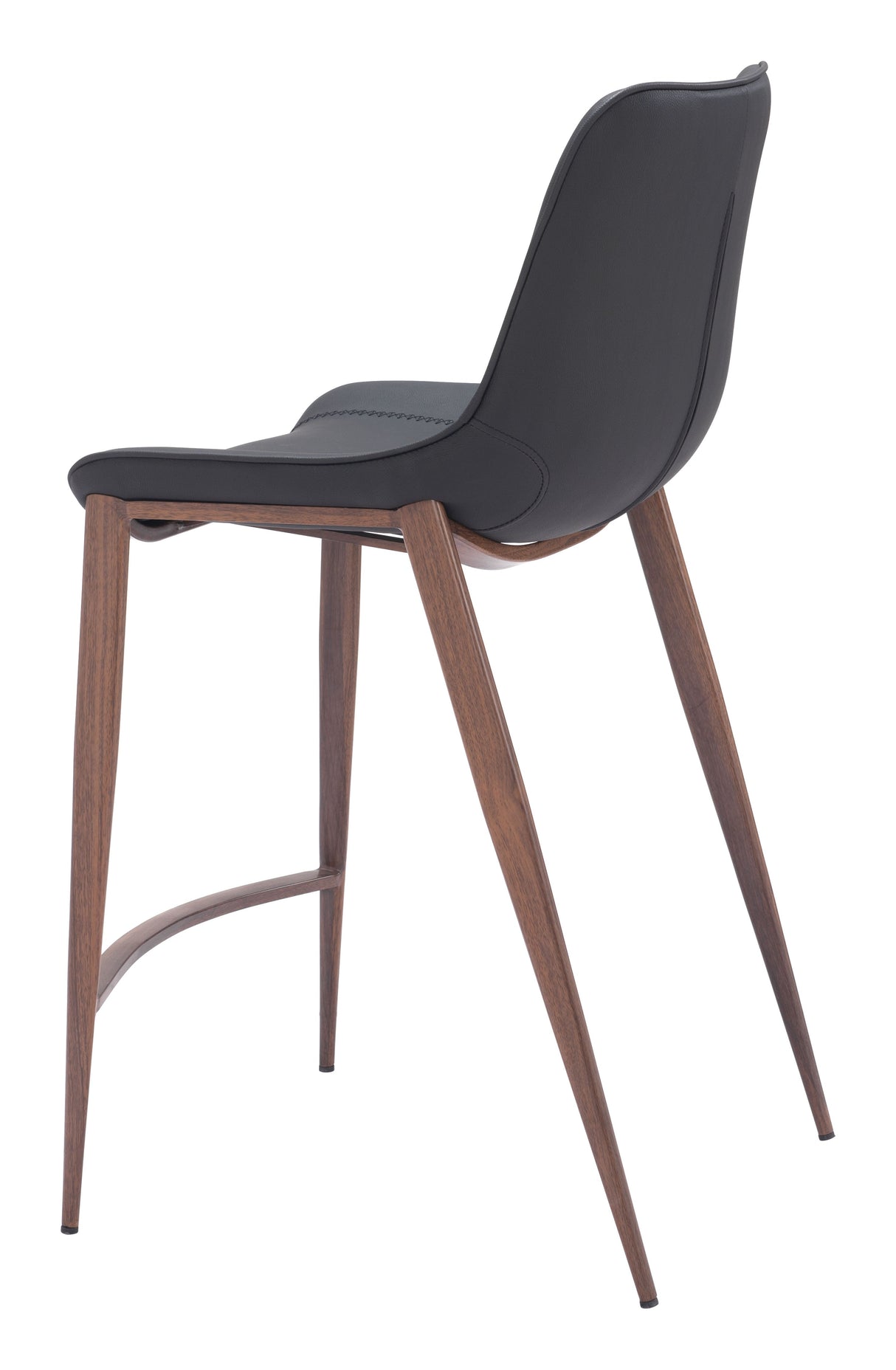 Magnus Black & Walnut Counter Stool (Set of 2) by Zuomod at Eve Furniture