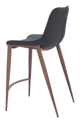 Magnus Black & Walnut Counter Stool (Set of 2) by Zuomod at Eve Furniture