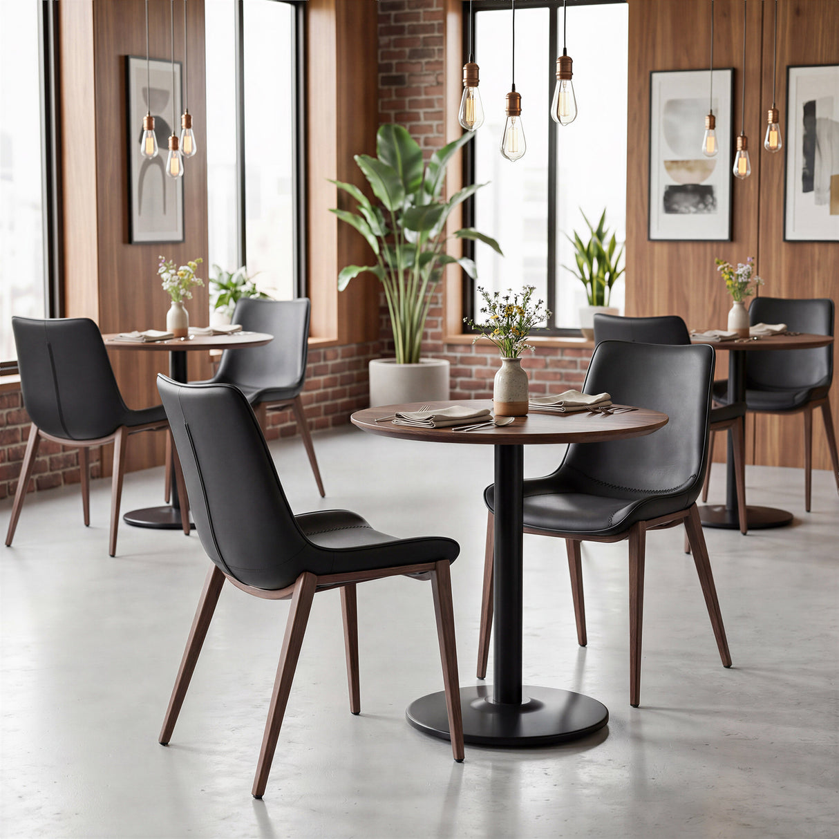 Magnus Black & Walnut Dining Chair (Set of 2) by Zuomod at Eve Furniture