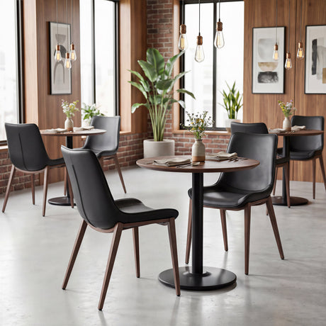 Magnus Black & Walnut Dining Chair (Set of 2) by Zuomod at Eve Furniture