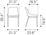 Magnus Black & Walnut Dining Chair (Set of 2) by Zuomod at Eve Furniture