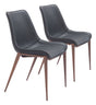 Magnus Black & Walnut Dining Chair (Set of 2) by Zuomod at Eve Furniture