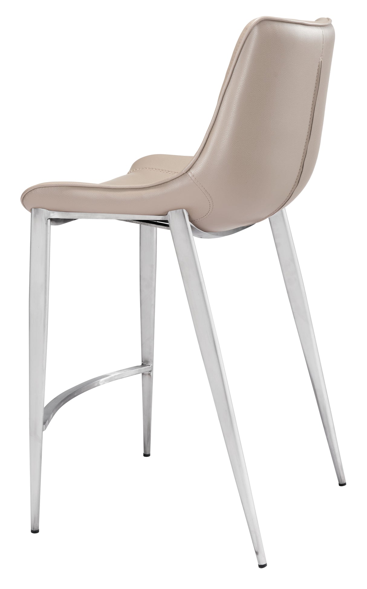 Magnus Brown & Silver Counter Stool (Set of 2) by Zuomod at Eve Furniture