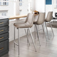 Magnus Brown & Silver Counter Stool (Set of 2) by Zuomod at Eve Furniture