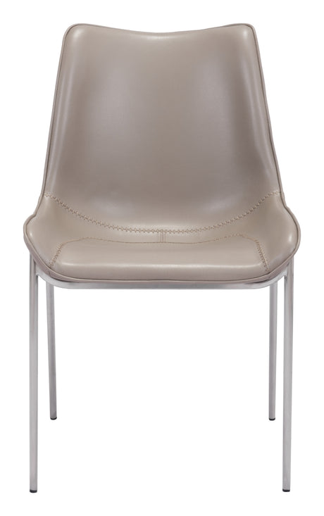 Magnus Brown & Silver Dining Chair (Set of 2) by Zuomod at Eve Furniture