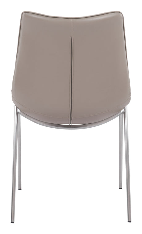 Magnus Brown & Silver Dining Chair (Set of 2) by Zuomod at Eve Furniture