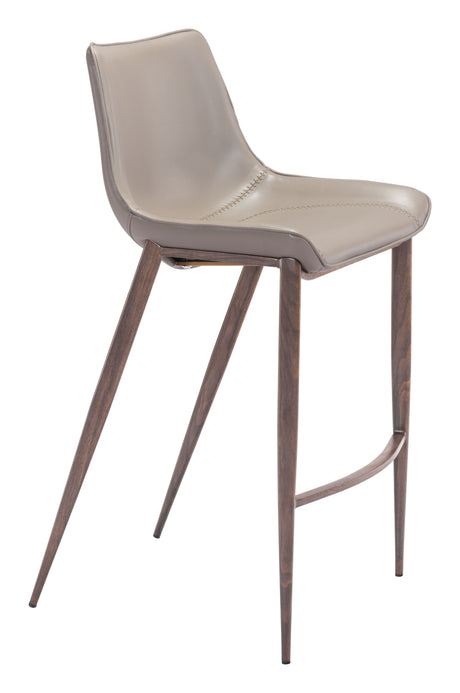 Magnus Brown & Walnut Barstool (Set of 2) by Zuomod at Eve Furniture
