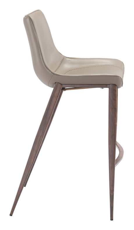 Magnus Brown & Walnut Barstool (Set of 2) by Zuomod at Eve Furniture
