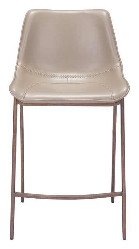 Magnus Brown & Walnut Counter Stool (Set of 2) by Zuomod at Eve Furniture
