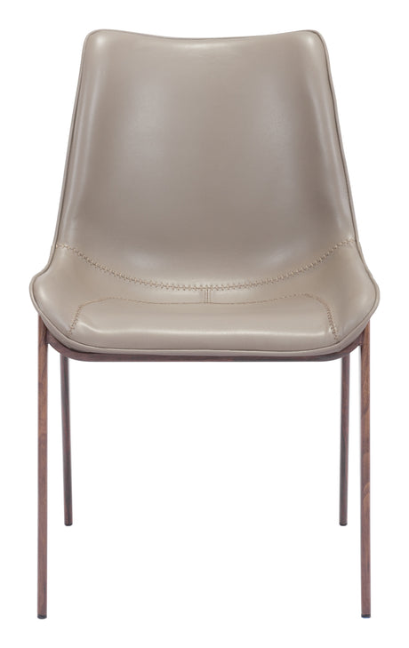 Magnus Brown & Walnut Dining Chair (Set of 2) by Zuomod at Eve Furniture