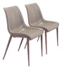 Magnus Brown & Walnut Dining Chair (Set of 2) by Zuomod at Eve Furniture