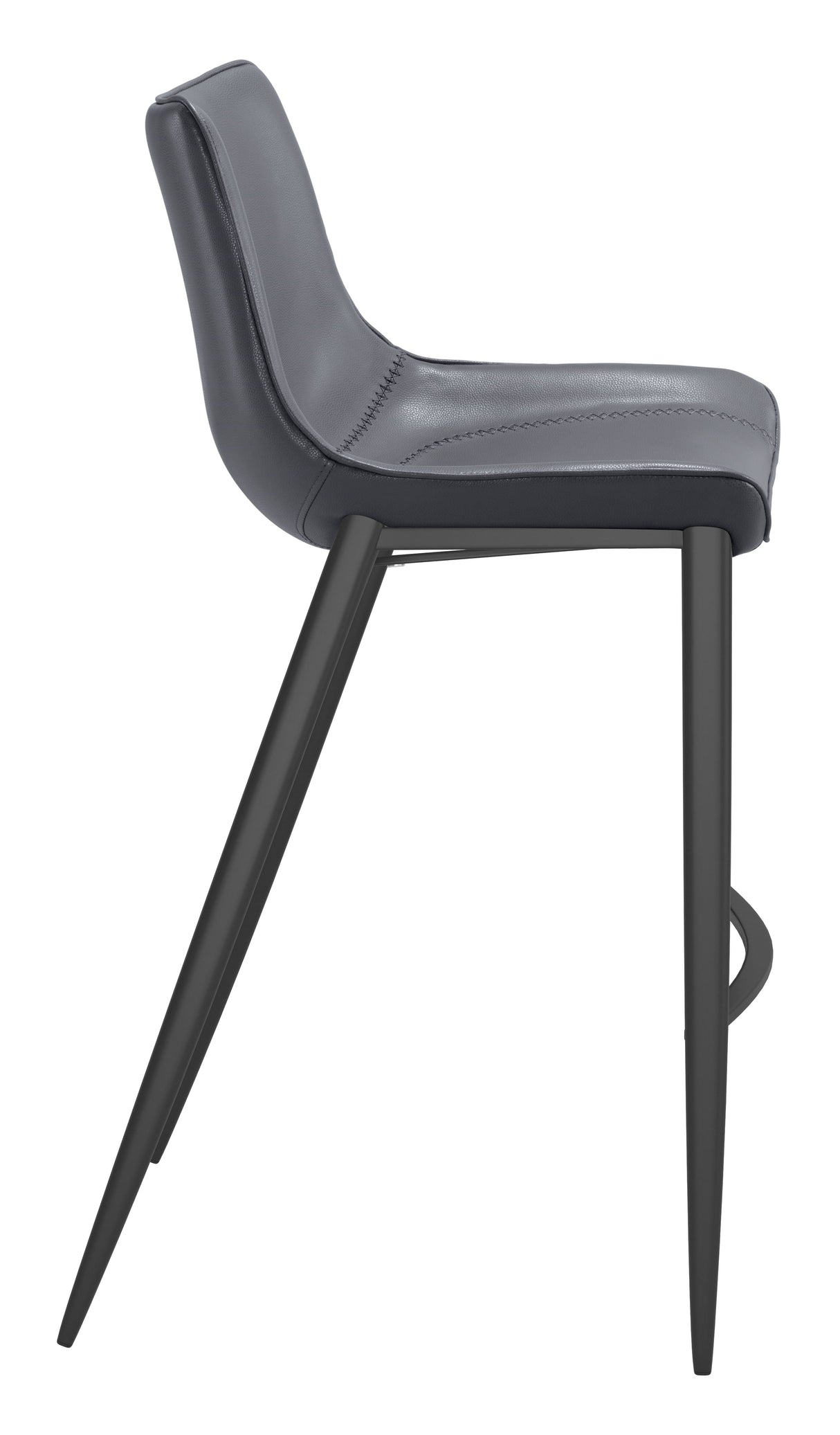 Magnus Dark Gray & Black Barstool (Set of 2) by Zuomod at Eve Furniture