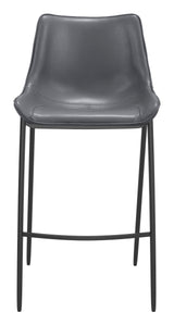 Magnus Dark Gray & Black Barstool (Set of 2) by Zuomod at Eve Furniture